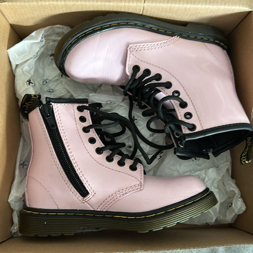 Dr. Martens 1460 Pink Toddler Boots - Picture 5 of 7